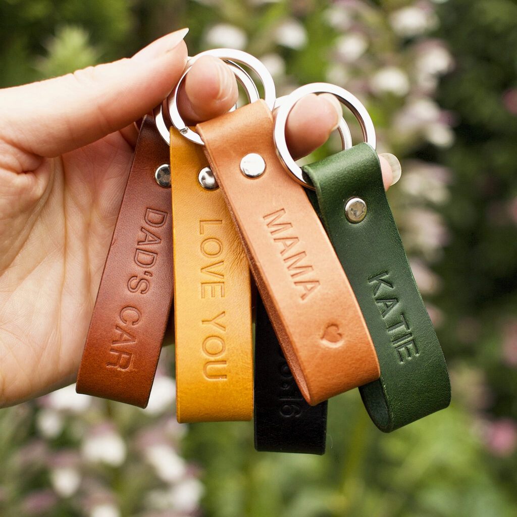 Hand Crafted Leather Keyring Swag And Tassel