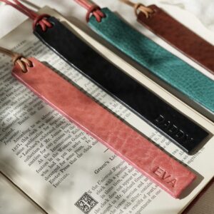 Personalised Leather Bookmark Gift