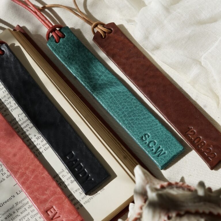 Personalised Leather Bookmark Gift