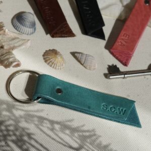 Personalised leather keyrings