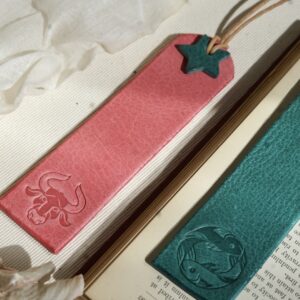 Handmade leather Zodiac bookmark